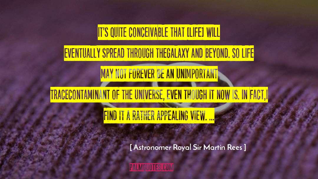 Astronomer quotes by Astronomer Royal Sir Martin Rees