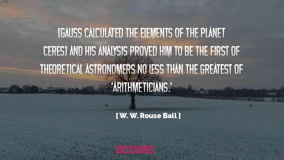 Astronomers quotes by W. W. Rouse Ball