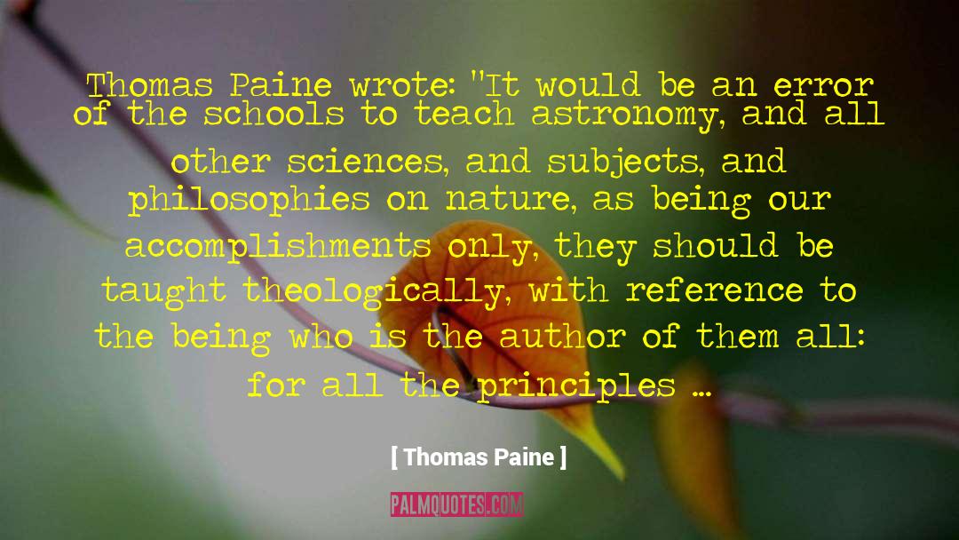 Astronomy quotes by Thomas Paine