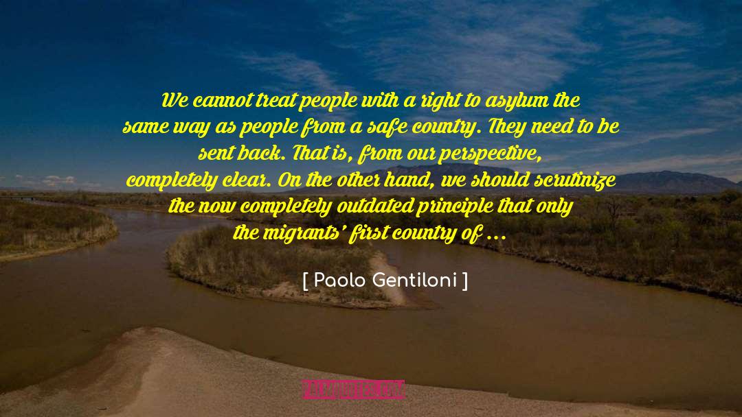 Asylums quotes by Paolo Gentiloni