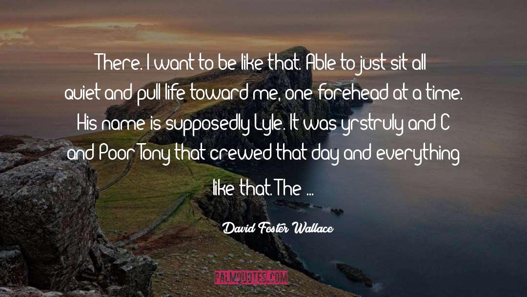 At A Time quotes by David Foster Wallace