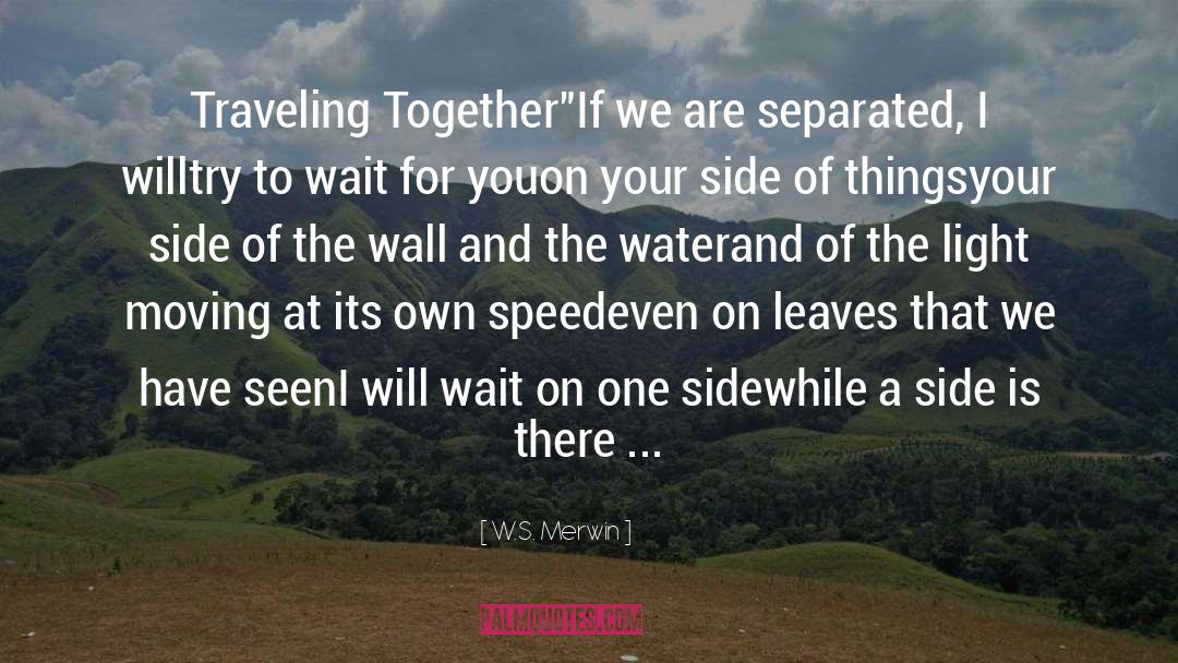 At The Water S Edge quotes by W.S. Merwin