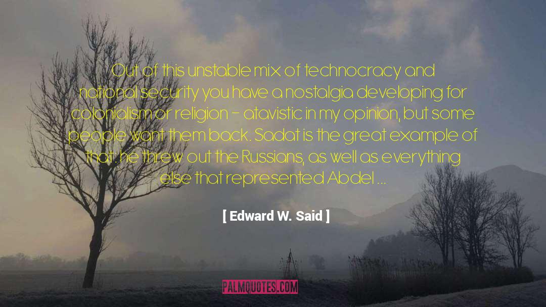 Atavistic quotes by Edward W. Said