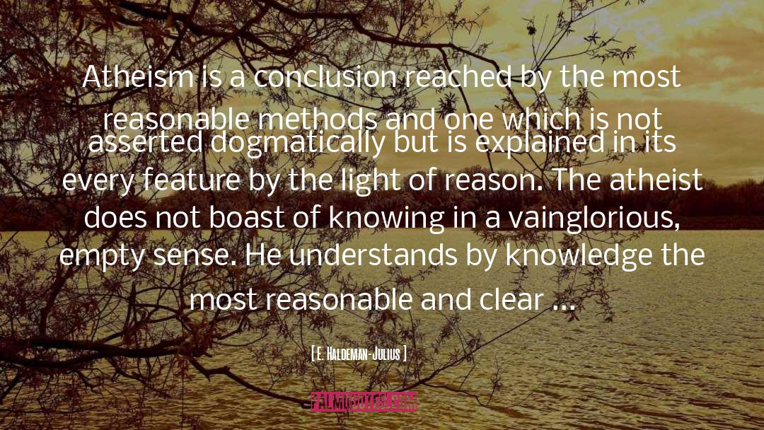 Atheism Definition quotes by E. Haldeman-Julius