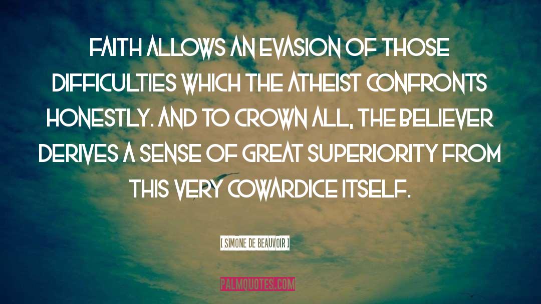Atheism quotes by Simone De Beauvoir