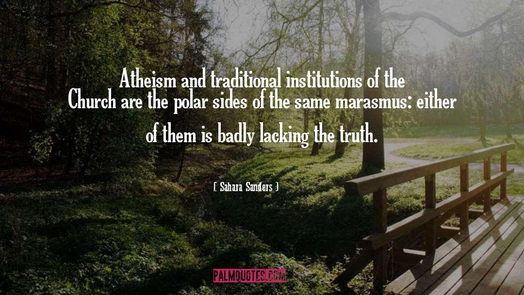 Atheism Religion quotes by Sahara Sanders