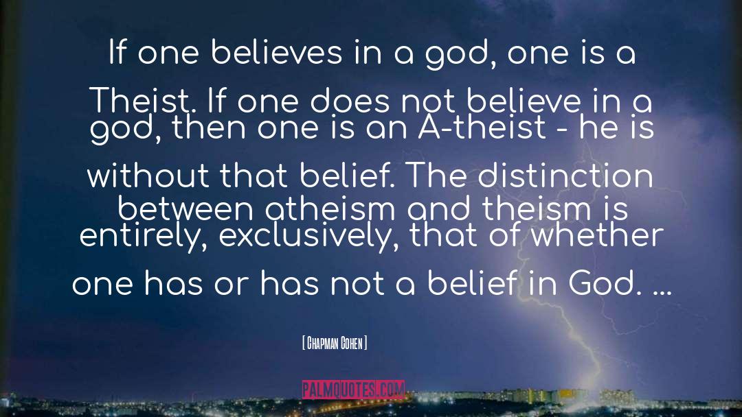 Atheist quotes by Chapman Cohen