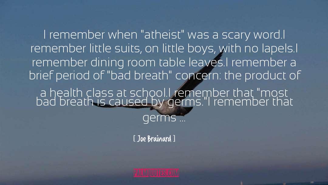 Atheist quotes by Joe Brainard