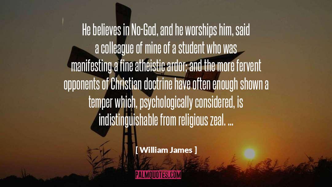Atheistic quotes by William James