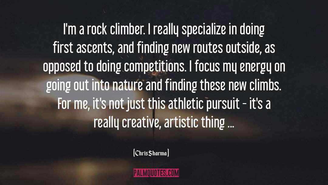 Athletic quotes by Chris Sharma