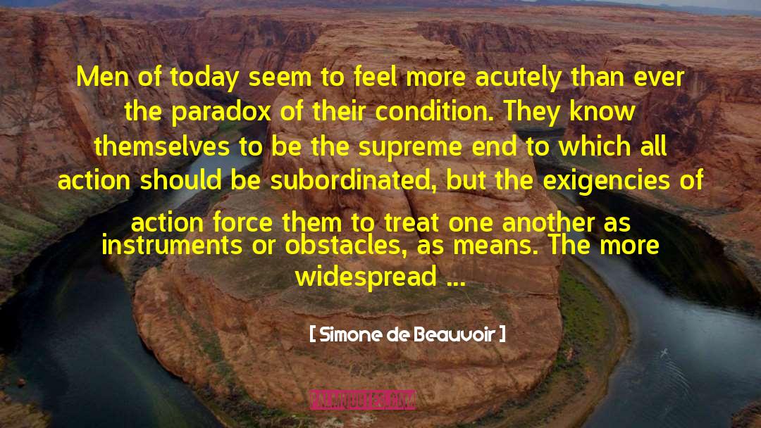 Atomic quotes by Simone De Beauvoir