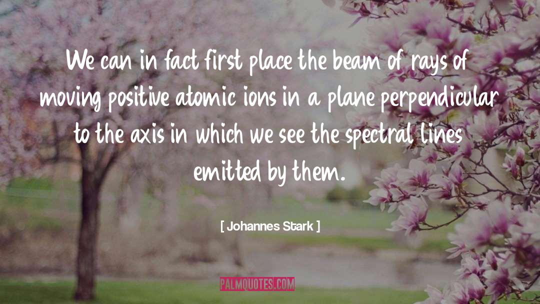 Atomic quotes by Johannes Stark