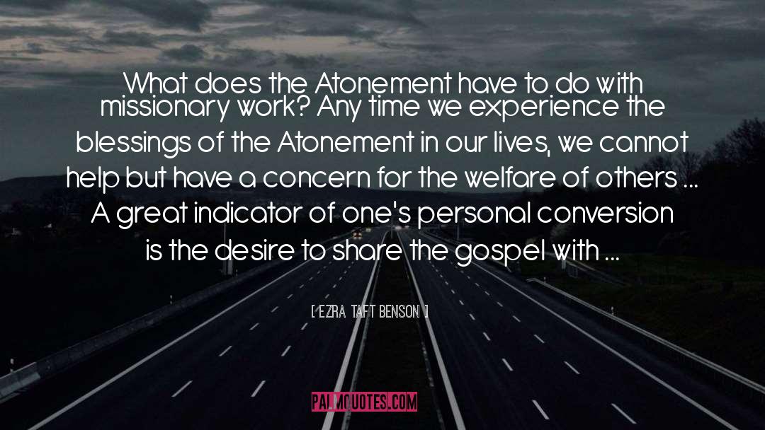 Atonement quotes by Ezra Taft Benson