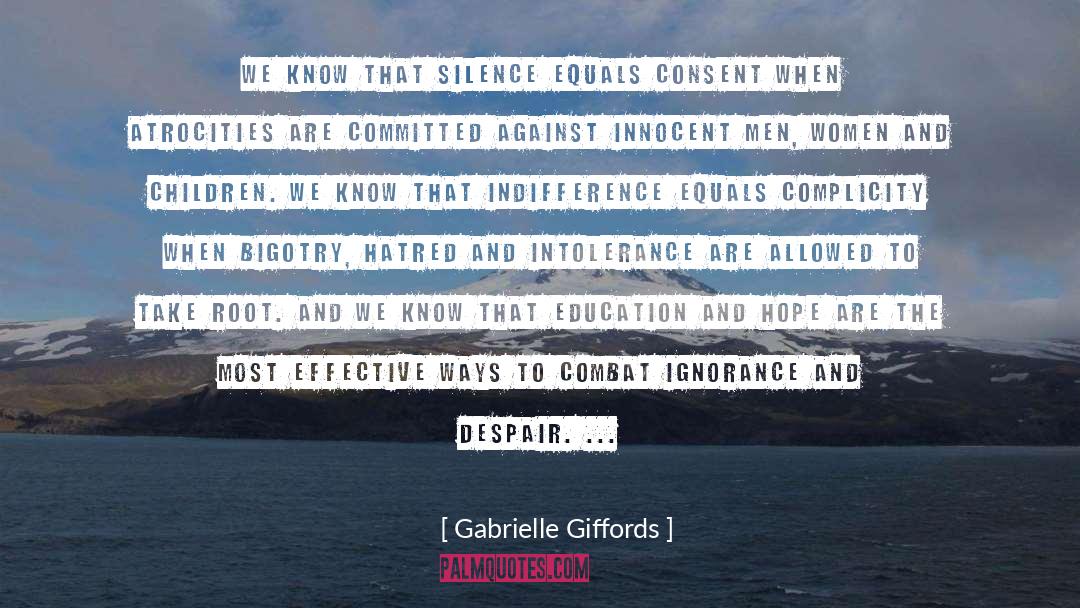 Atrocities quotes by Gabrielle Giffords