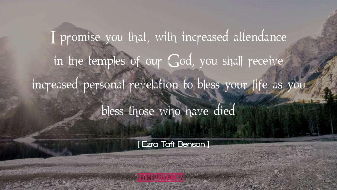 Attendance quotes by Ezra Taft Benson