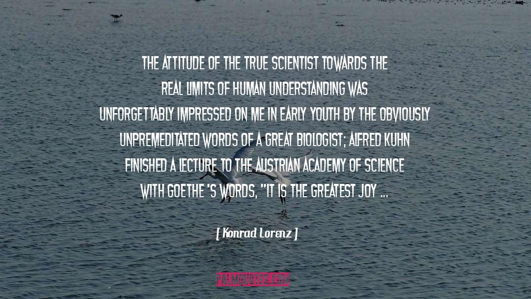 Attitude Adjustment quotes by Konrad Lorenz
