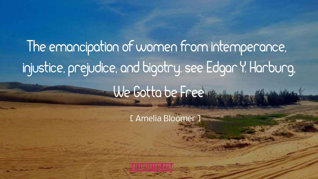 Attitudes Prejudice quotes by Amelia Bloomer