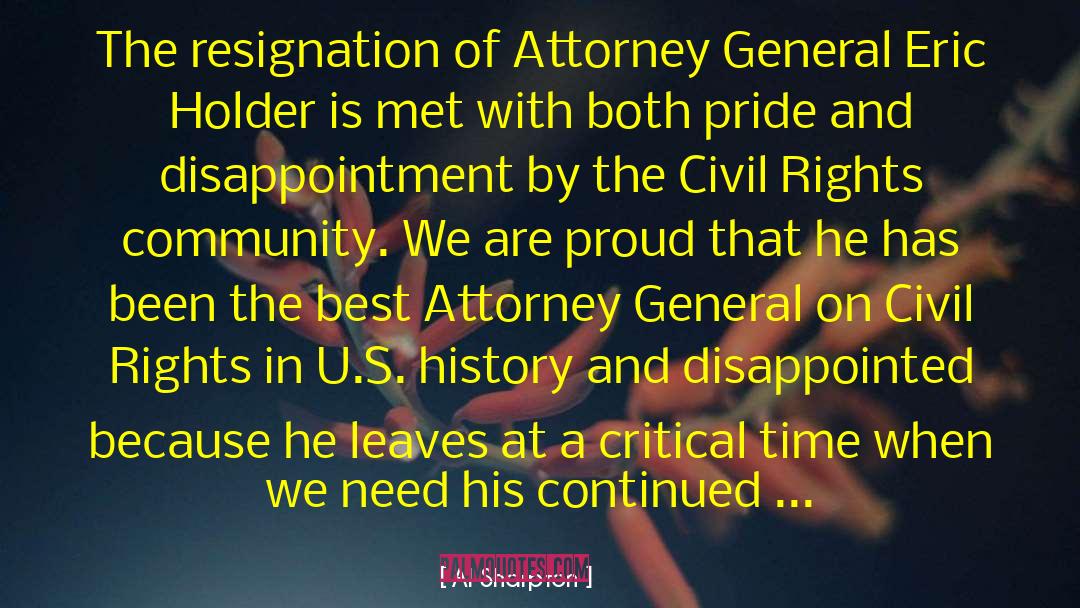 Attorney General quotes by Al Sharpton