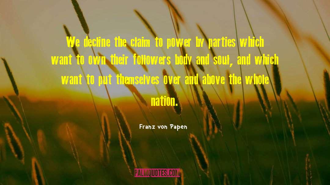 Attractive Power quotes by Franz Von Papen
