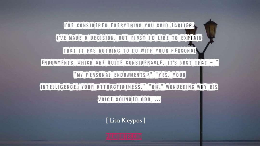 Attractiveness quotes by Lisa Kleypas