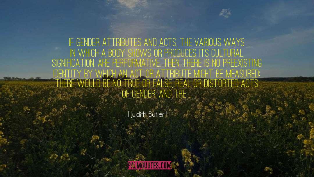 Attribute quotes by Judith Butler