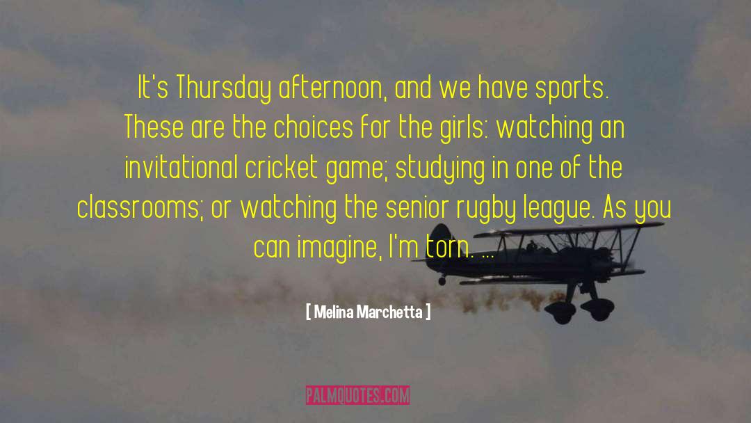 Aubenas Rugby quotes by Melina Marchetta