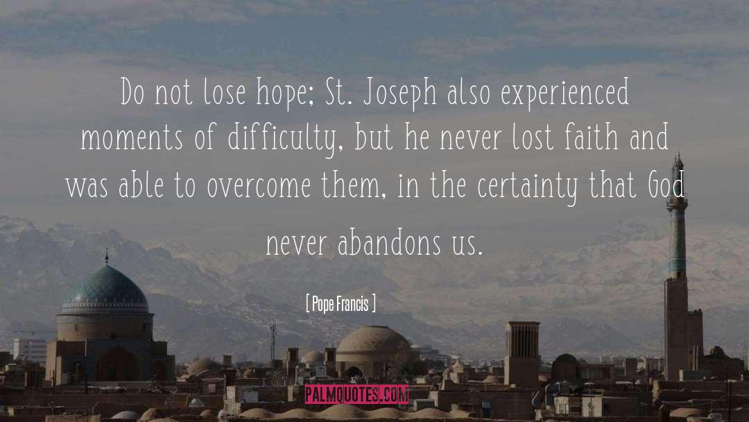 Auberges St Joseph quotes by Pope Francis