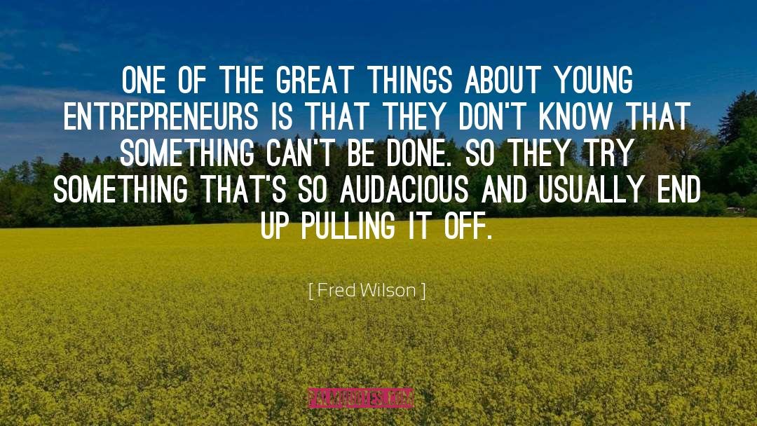 Audacious quotes by Fred Wilson