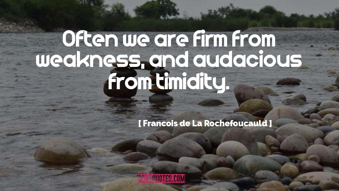 Audacious quotes by Francois De La Rochefoucauld