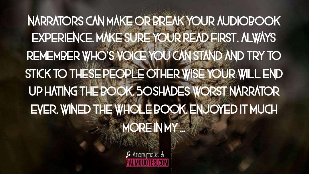 Audiobook quotes by Anonymous