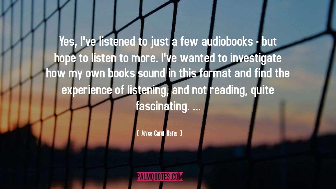 Audiobooks quotes by Joyce Carol Oates