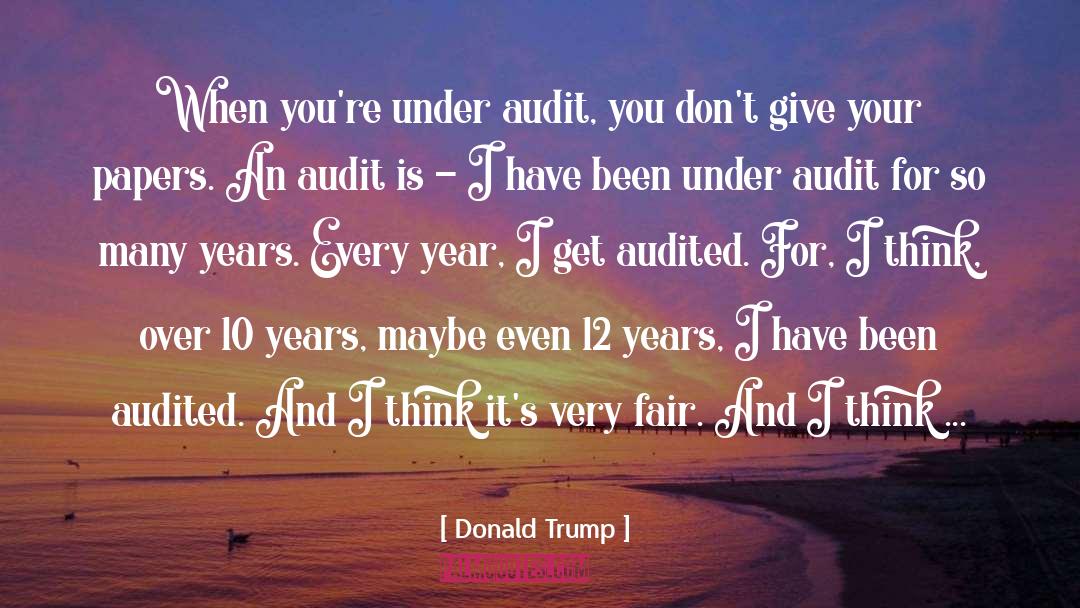 Audit quotes by Donald Trump