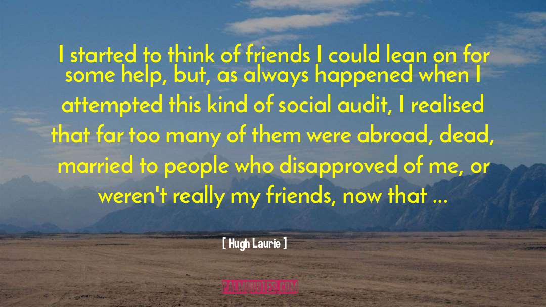 Audit quotes by Hugh Laurie