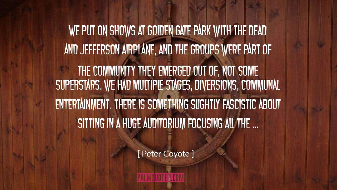 Auditorium quotes by Peter Coyote