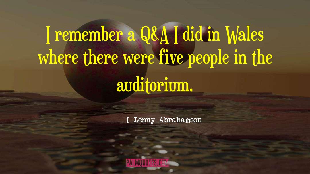 Auditorium quotes by Lenny Abrahamson