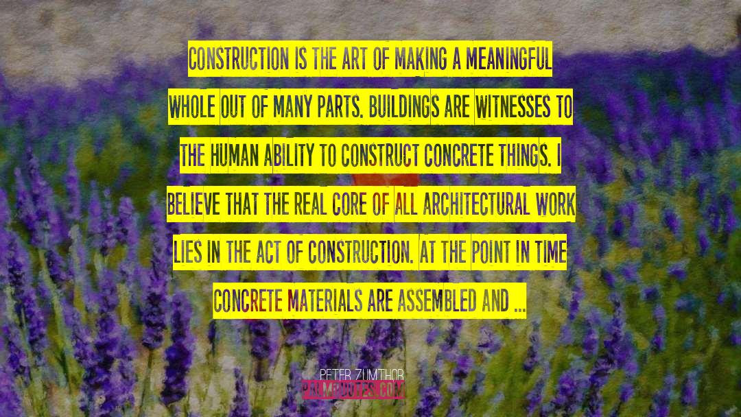 Augelli Concrete quotes by Peter Zumthor