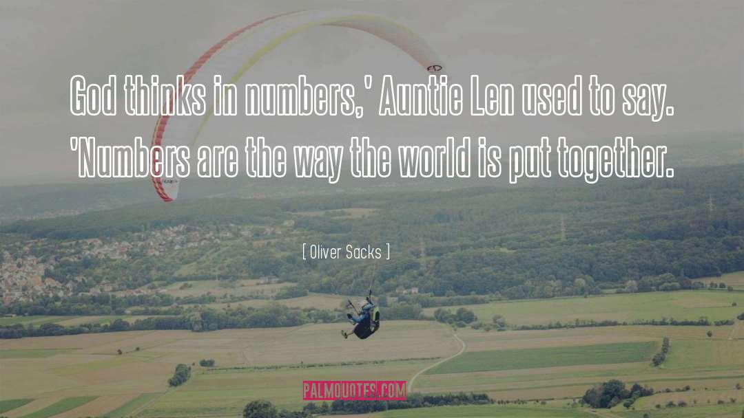 Auntie quotes by Oliver Sacks