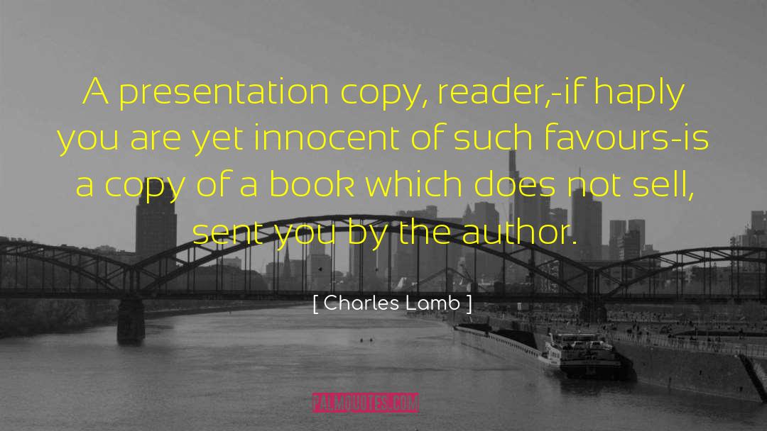 Author Blurb quotes by Charles Lamb