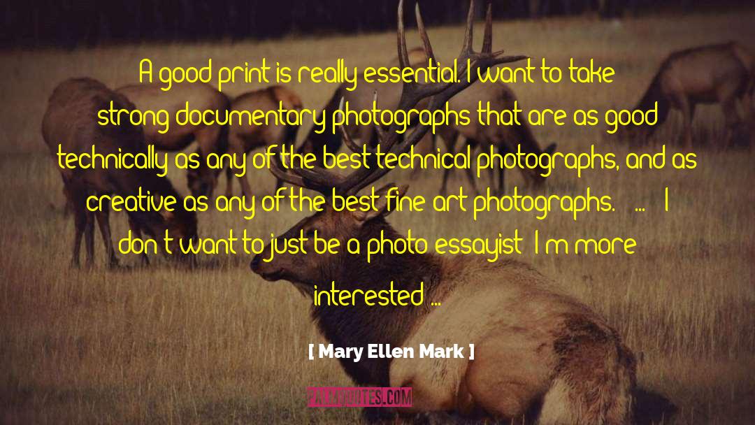Author Essayist And Screenwriter quotes by Mary Ellen Mark