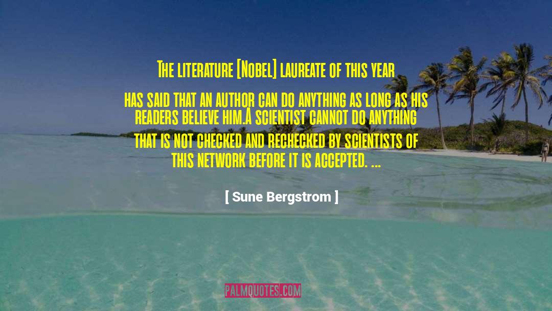 Author Note quotes by Sune Bergstrom