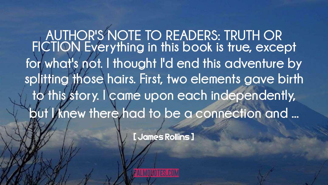 Authors Note quotes by James Rollins