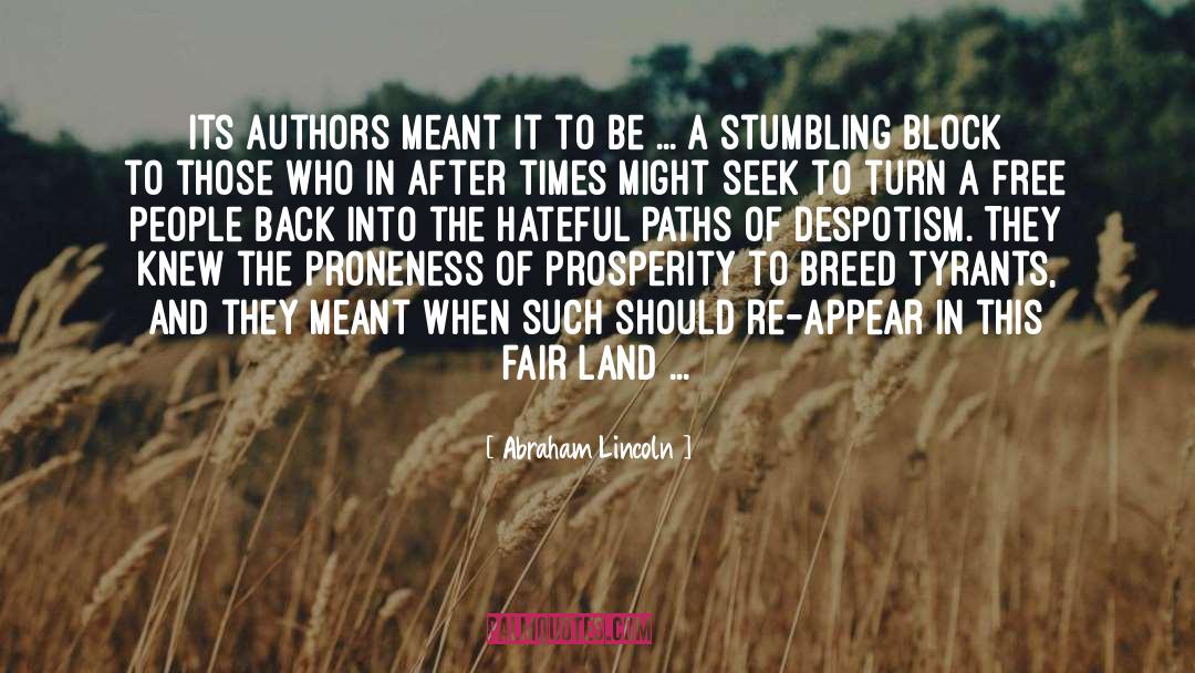 Authors quotes by Abraham Lincoln