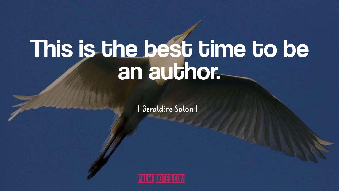 Authors quotes by Geraldine Solon