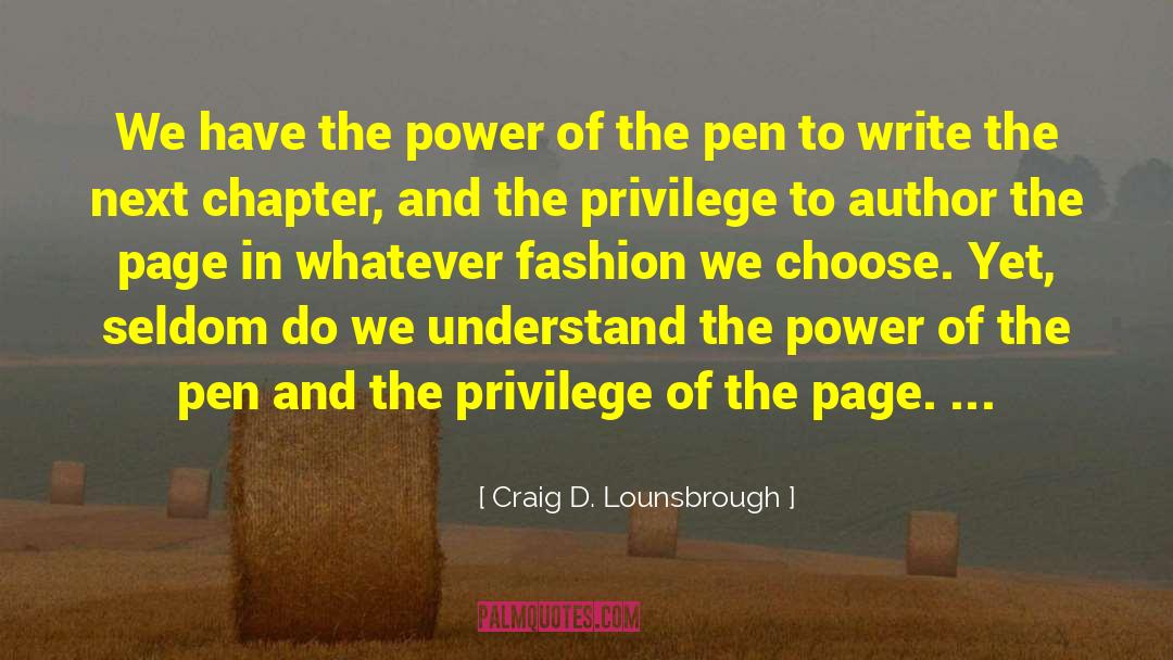 Authorship quotes by Craig D. Lounsbrough