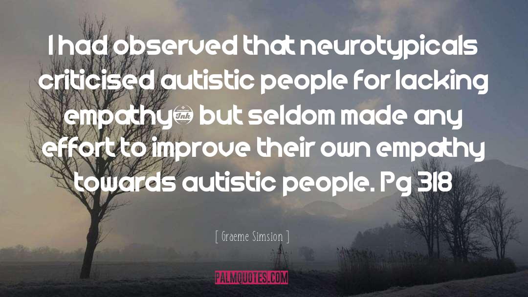 Autistic quotes by Graeme Simsion