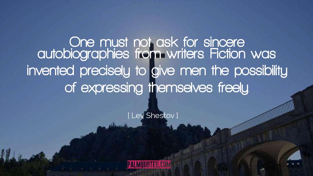 Autobiographies quotes by Lev Shestov