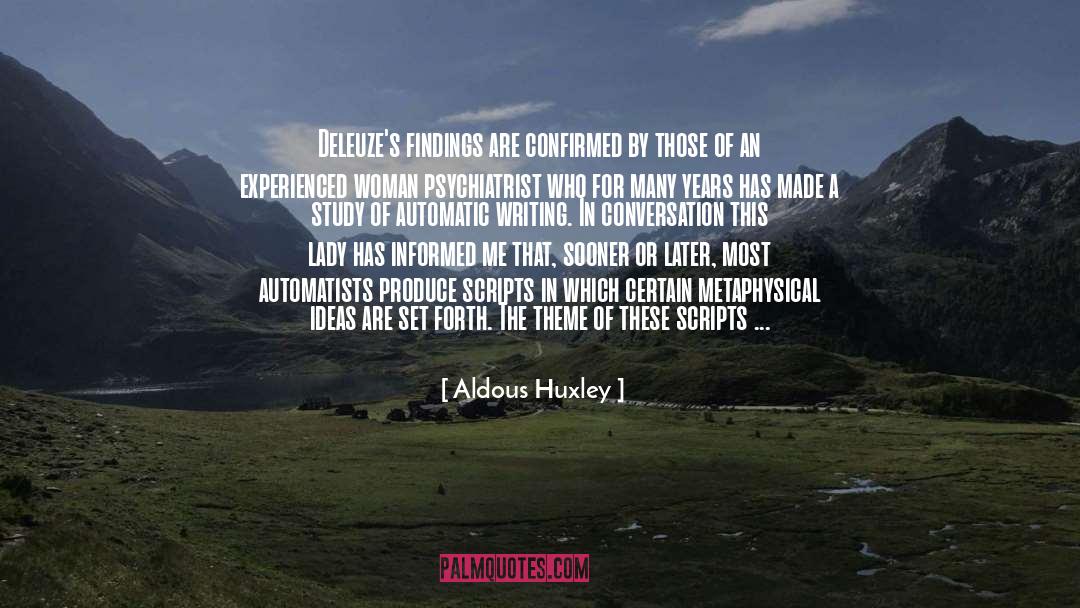 Automatic Writing quotes by Aldous Huxley