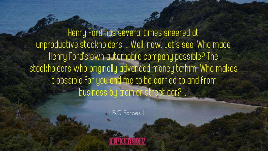 Automobile quotes by B.C. Forbes