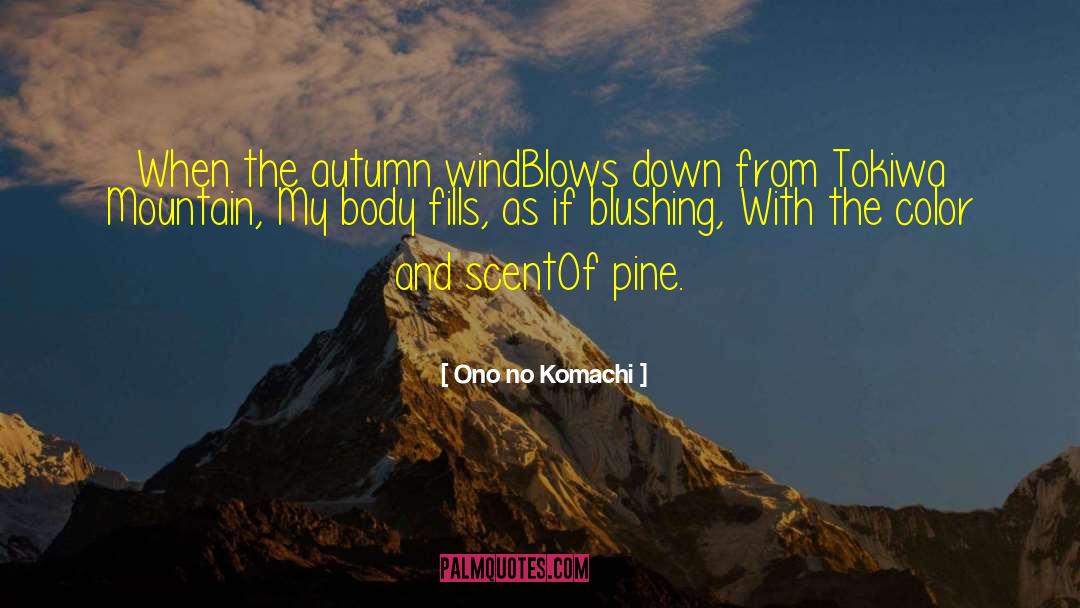 Autumn Wind quotes by Ono No Komachi
