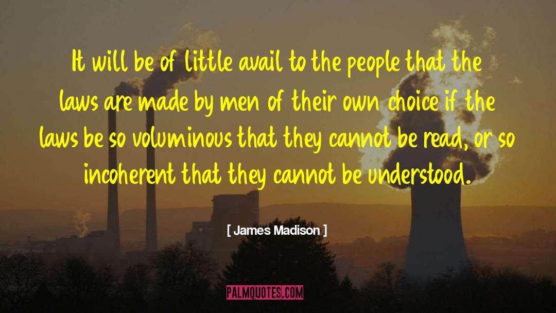 Avail quotes by James Madison